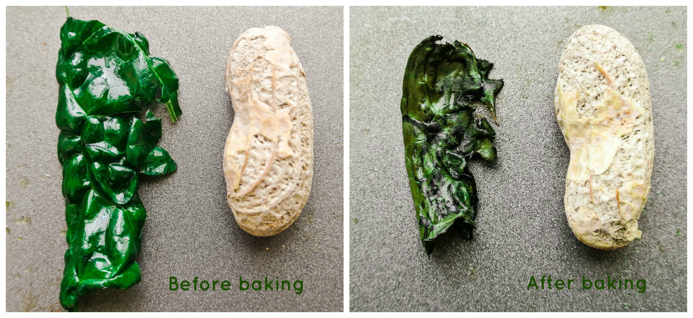 Peanut comparison - Kale chips